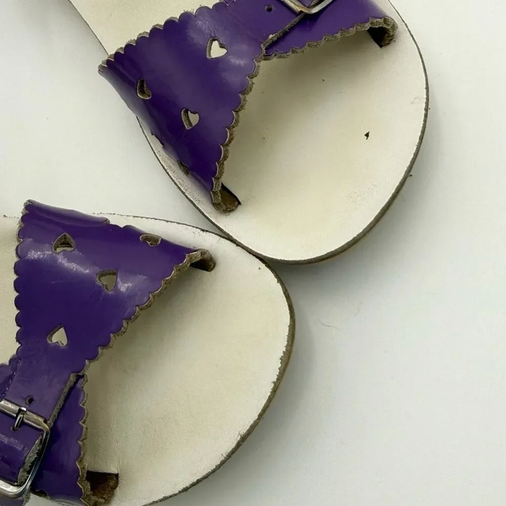 Saltwater Sandals Gloss Violet Purple Buckle Waterproof Sandals Size Kids 11